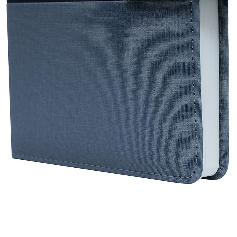 Customised Gray & Black - Pu Leather Notebook With Closure